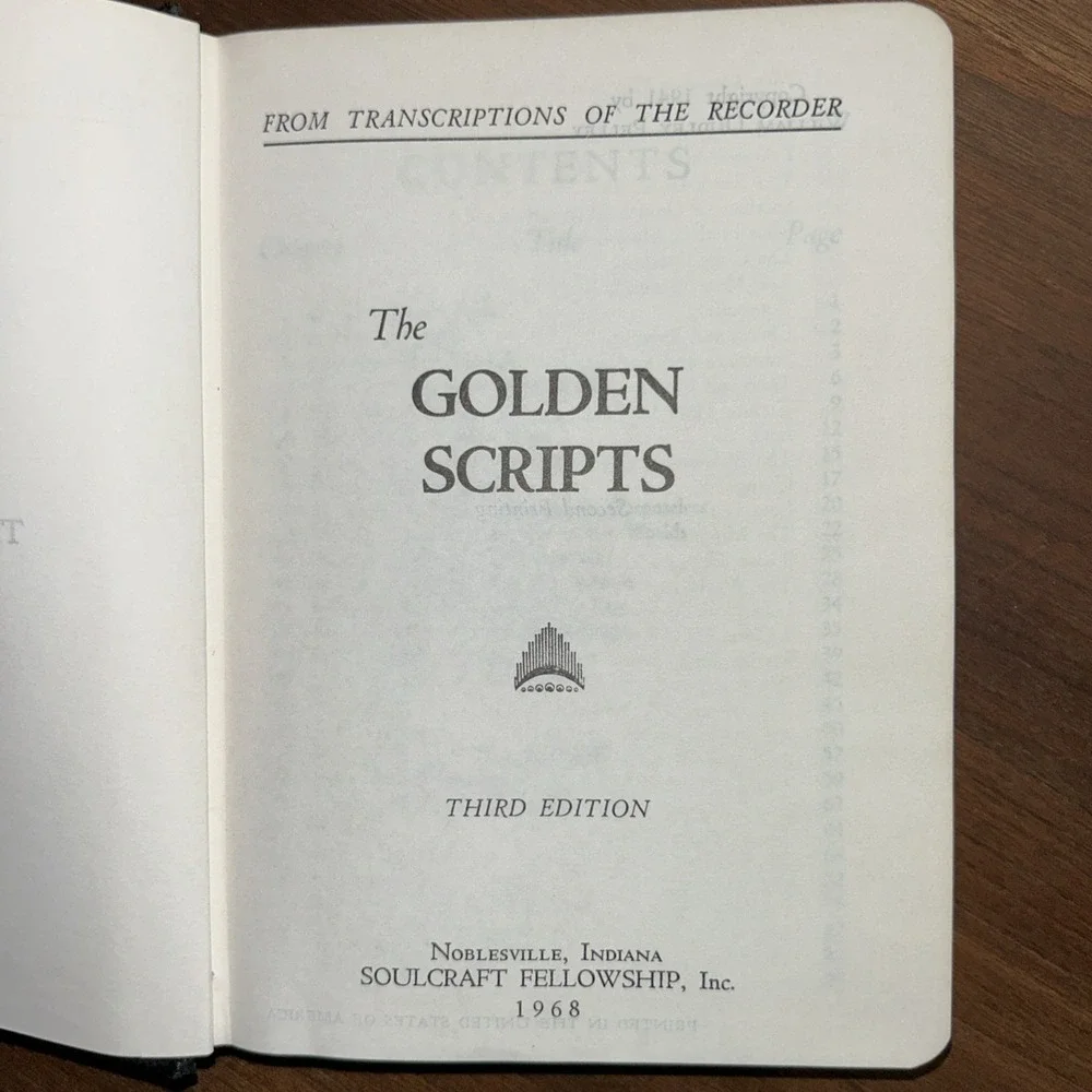 The Golden Scripts William Dudley Pelley 1968 Hardcover Third Edition Soulcraft